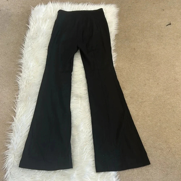 Anthropologie essential wide leg pants size 4 black linen blend trousers - Picture 6 of 9